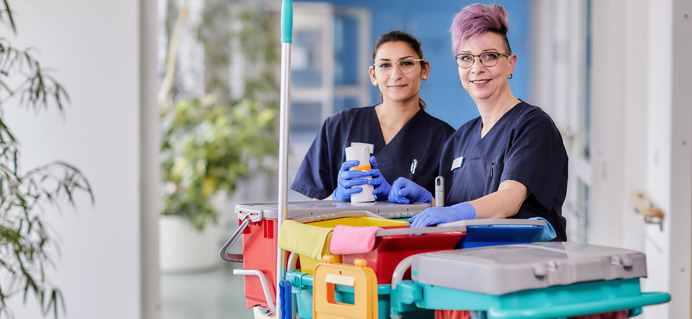 Unterhaltsreinigung als Leistung der OBERMÜLLER Gruppe im Gesundheitswesen